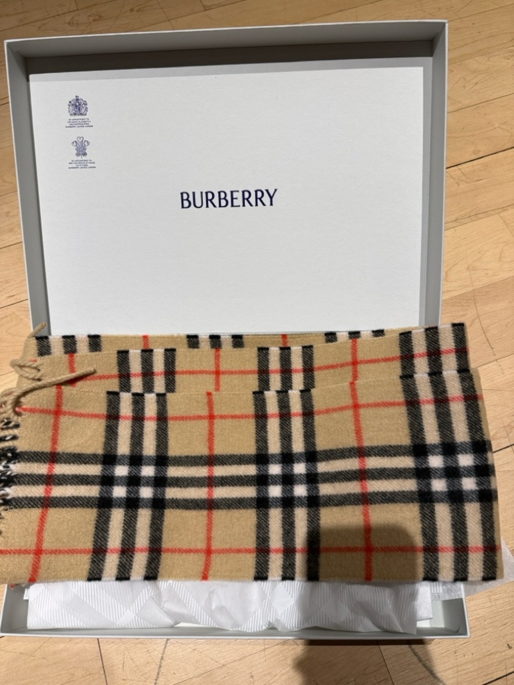 Burberry Cashmere Scarf - Classic in Limited Edition Box
